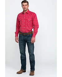 Resistol Men's Connemara Med Plaid Long Sleeve Western Shirt
