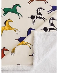 HiEnd Accents Wild Horse Campfire Sherpa Throw