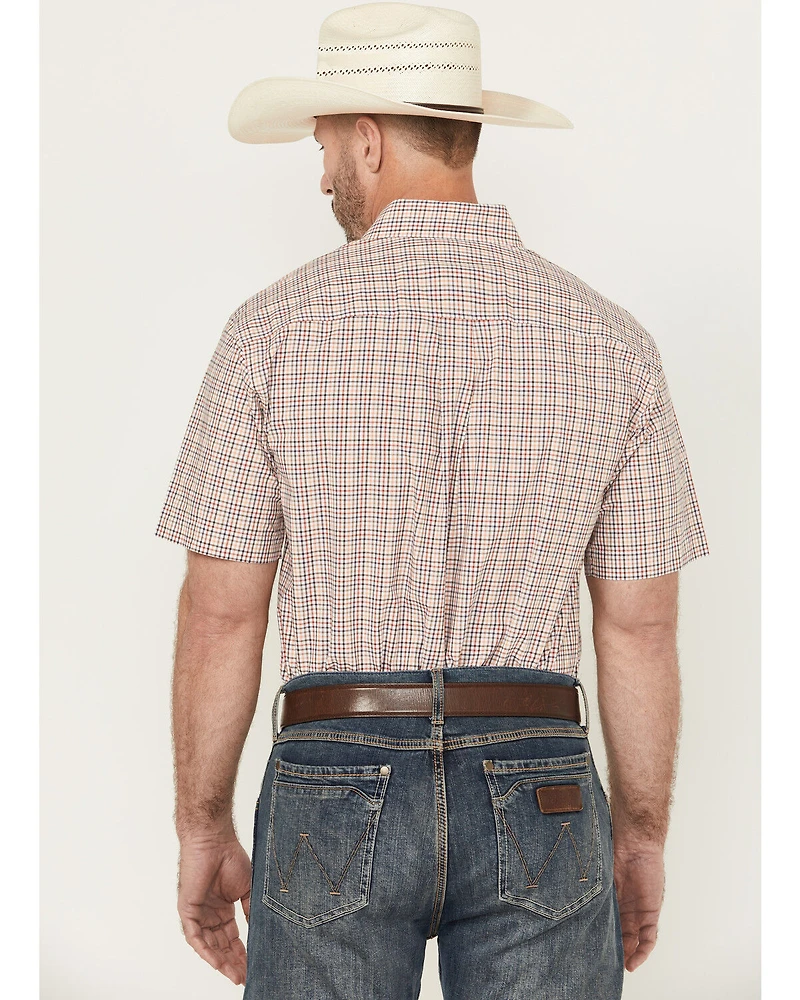 Cinch Men's Plaid Print Short Sleeve Button-Down Western Shirt