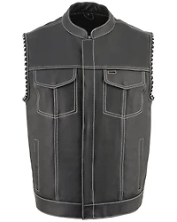 Milwaukee Leather Men's Old Glory Laced Arm Hole Concealed Carry Vest