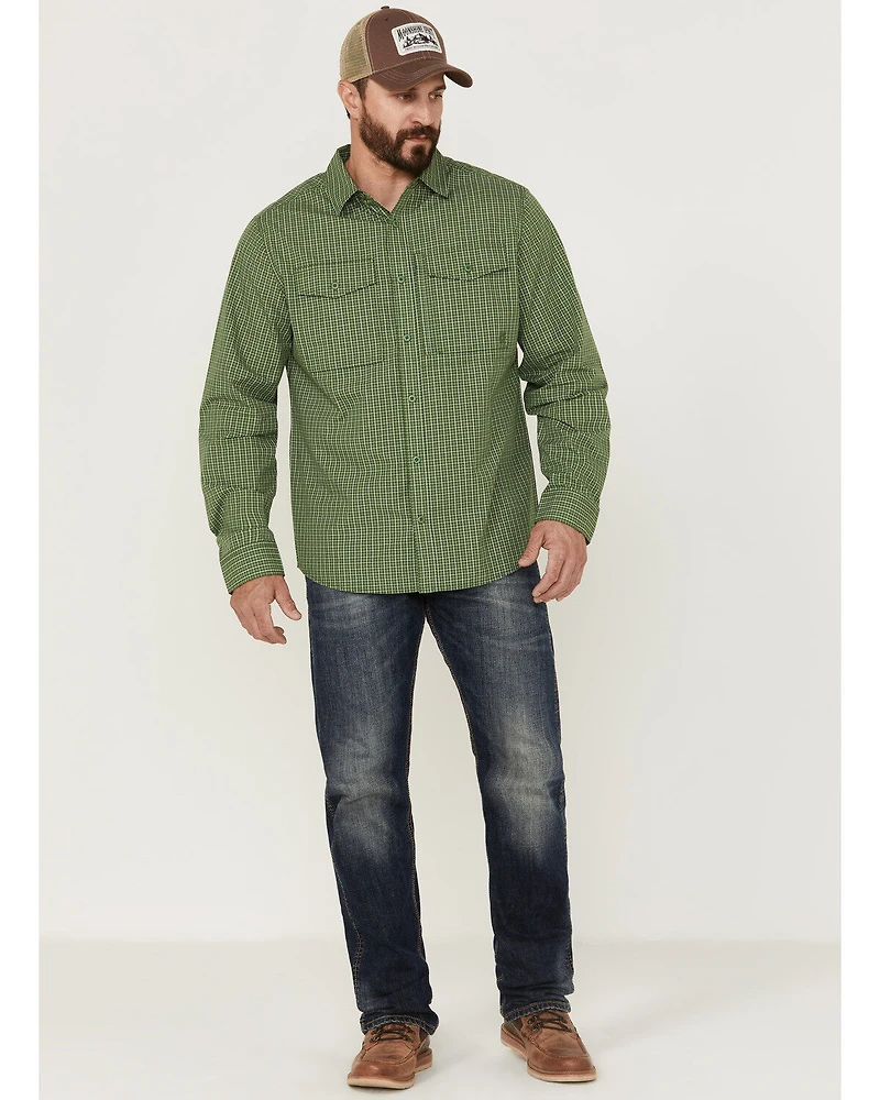 Brothers and Sons Men's Small Plaid Long Sleeve Button Down Western Shirt