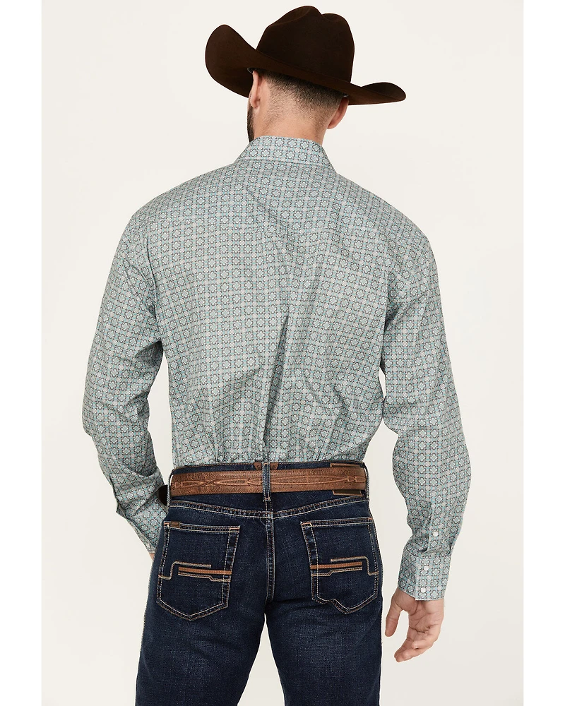 Roper Men's Amarillo Medallion Print Long Sleeve Snap Western Shirt