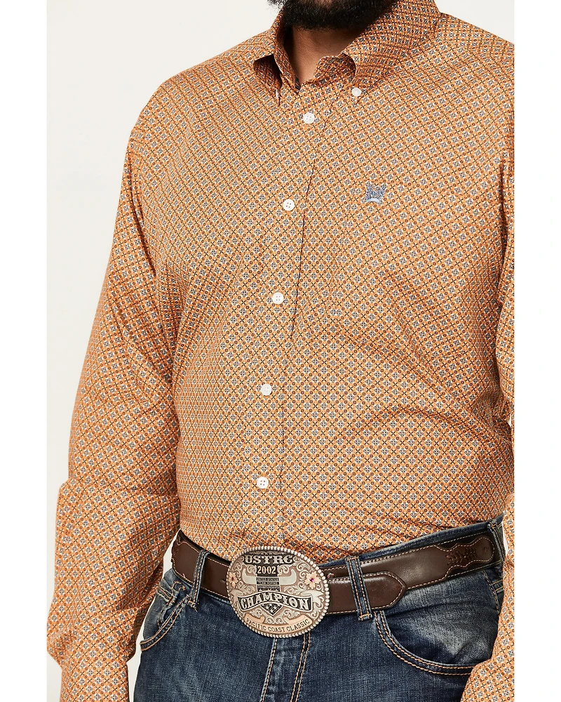 Cinch Men's Geo Print Long Sleeve Button-Down Western Shirt