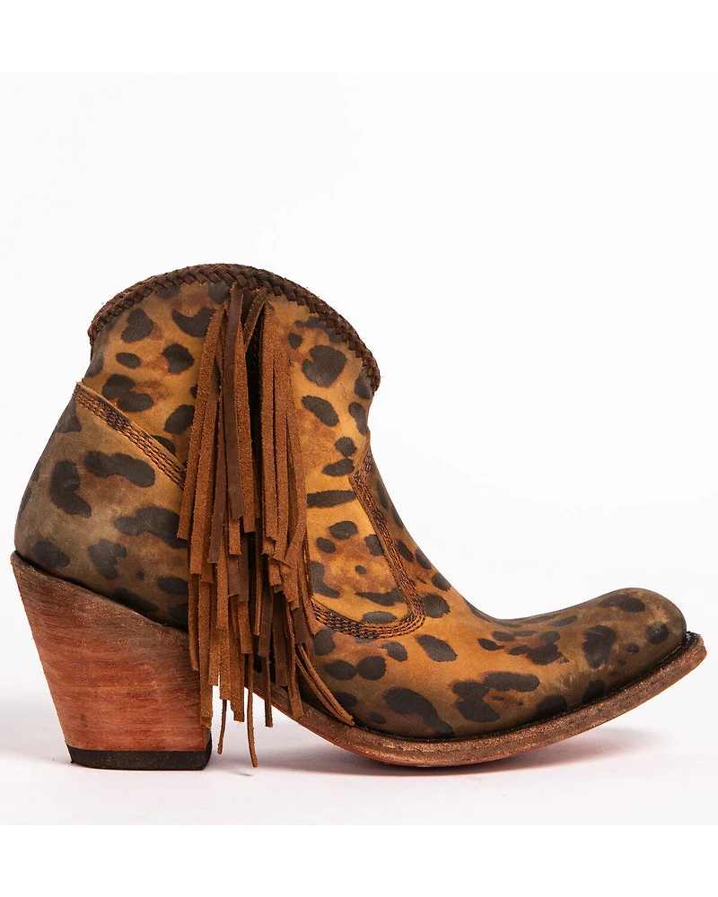 Liberty Black Women's Chita Miel Fringe Booties - Round Toe