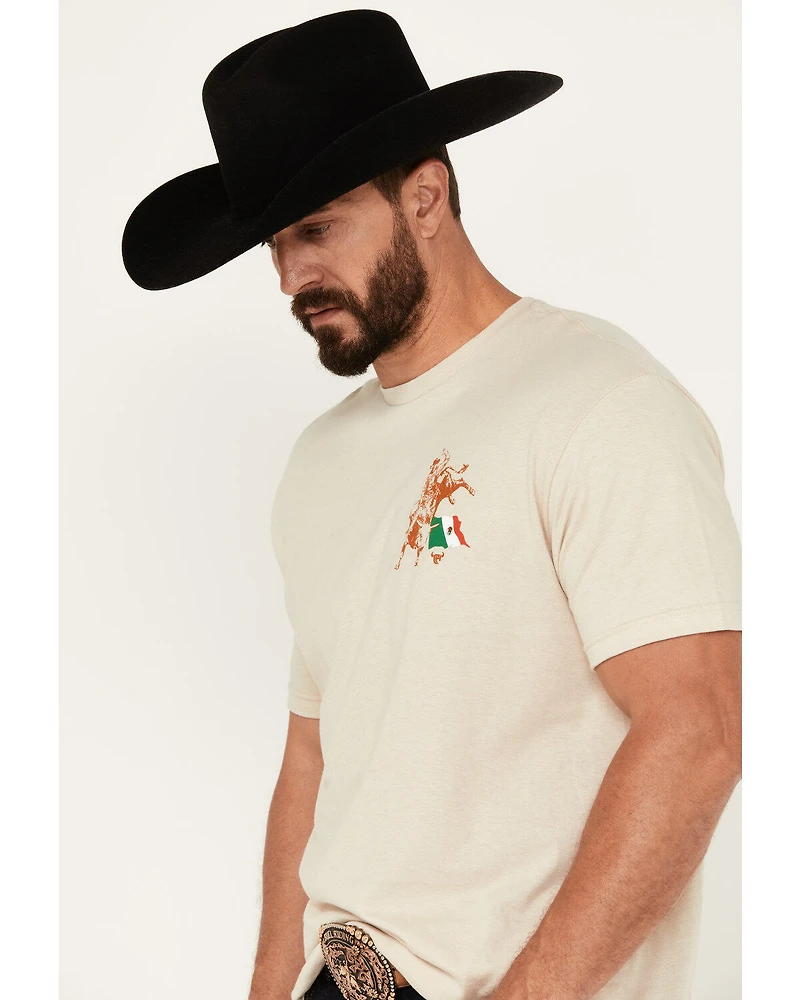 Cowboy Hardware Men's Mexico Flag Short Sleeve Graphic T-Shirt