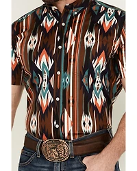 RANK 45® Men's Calvaztec Southwestern Print Short Sleeve Button-Down Stretch Western Shirt