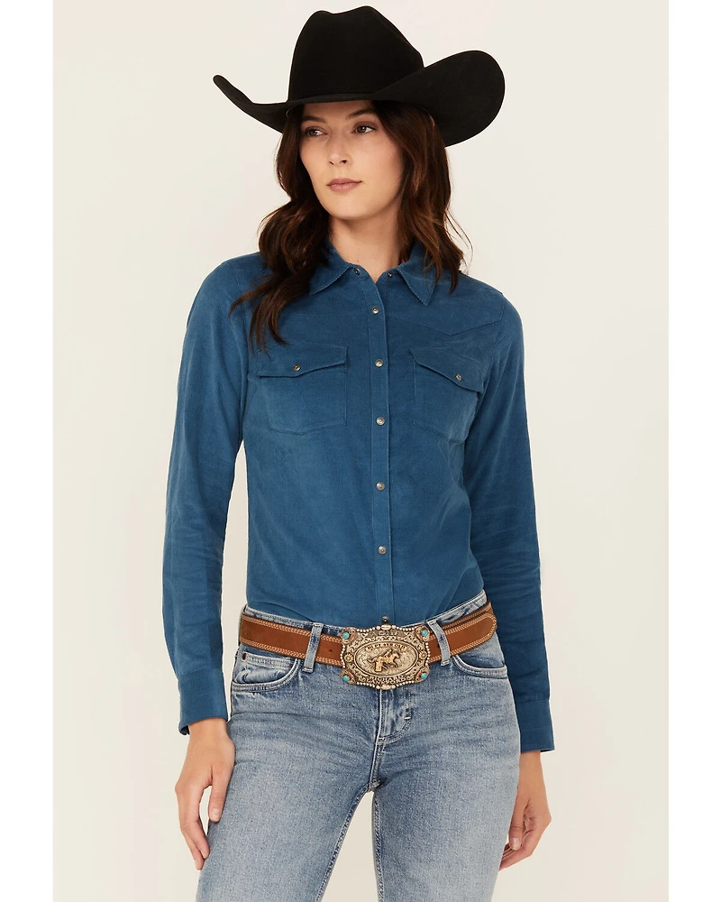 Shyanne Women's Wale Corduroy Long Sleeve Snap Western Shirt