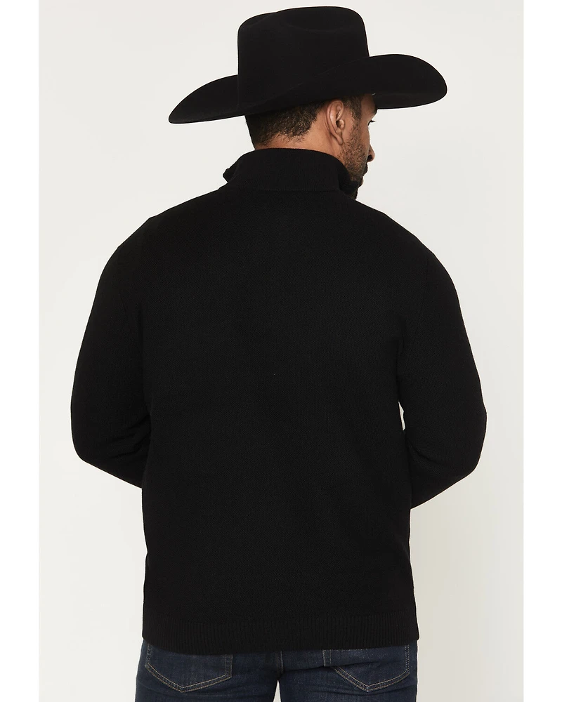Cody James Black 1978™ Men's Parker Solid 1/4 Zip Pullover Sweater