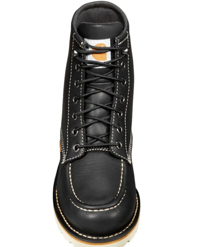 Carhartt Women's Black Wedge Sole Waterproof Work Boots - Soft Toe