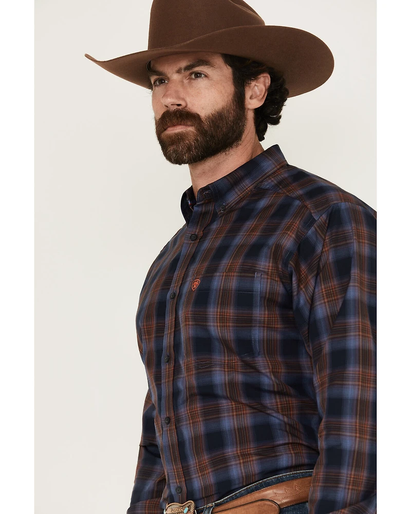 Ariat Men's Tyler Plaid Print Long Sleeve Button-Down Western Shirt