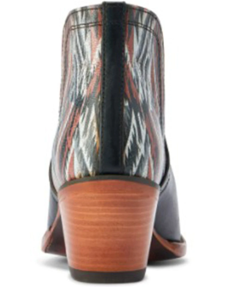 Ariat Women's Dixon Chimayo Cash Roja New Mexico Print Western Booties - Snip Toe