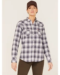 Ariat Women's FR Whitney Plaid Print Long Sleeve Pearl Snap Work Shirt