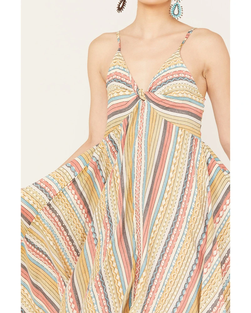 Angie Women's Knot Front Midi Dress