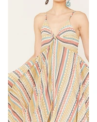 Angie Women's Knot Front Midi Dress