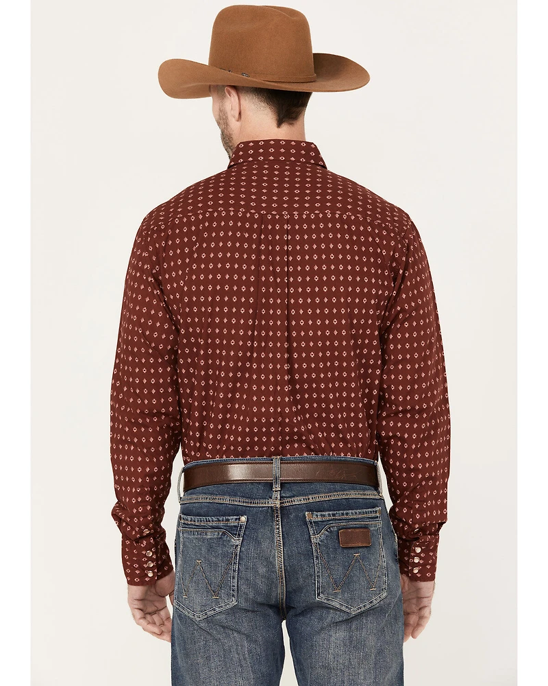 Roper Men's Geo Long Sleeve Western Pearl Snap Shirt