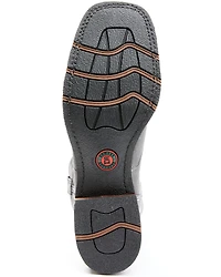 Laredo Men's Charcoal Geo Stitch Western Boots - Broad Square Toe