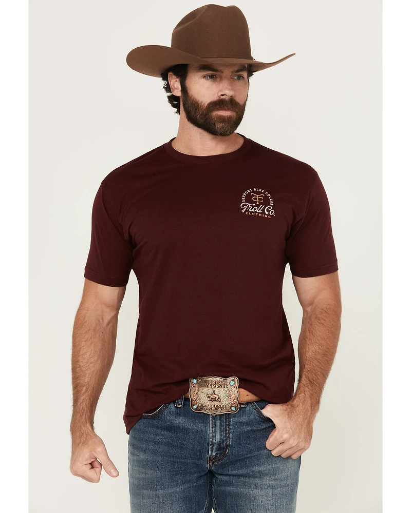 Troll Co Men's Homestead Logo Short Sleeve Graphic Work T-Shirt