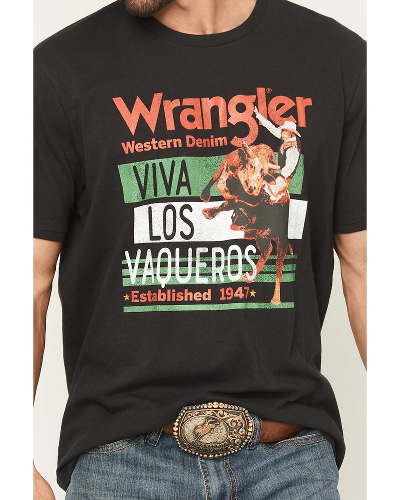 Wrangler Men's Viva Los Vaqueros Short Sleeve Graphic T-Shirt