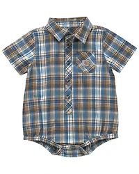 Carhartt Infant Boys' Plaid Print Onesie