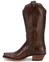 Tony Lama Women's Boot Barn Exclusive Kango Tobac Exotic Ostrich Western Boots - Snip Toe