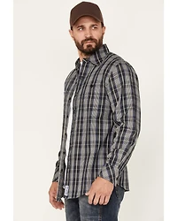 Resistol Men's Cooper Medium Plaid Long Sleeve Button Down Shirt