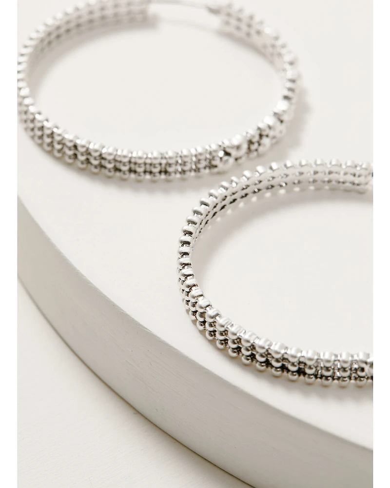Lainey Wilson Women's Metal Meadows Beaded Hoop Earrings