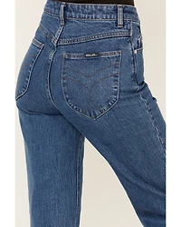 Rolla's Women's Boot Barn Exclusive Ashley Dark Wash High Rise Eastcoast Flare Stretch Denim Jeans