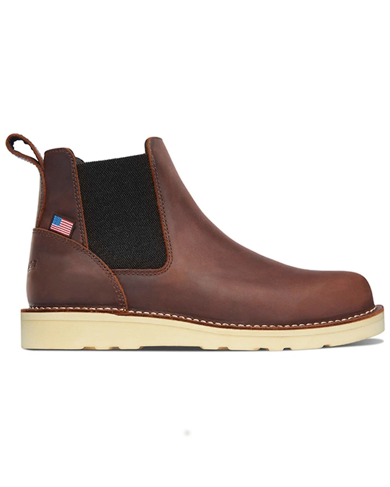 Danner Men's 6" Bull Run Chelsea Wedge Work Boots - Steel Toe