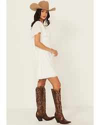 Shyanne Women's Eyelet Short Sleeve Mini Dress