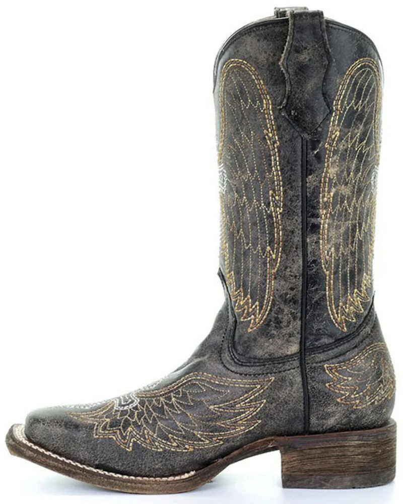 Corral Girls' Goldie Winged Western Boots - Square Toe
