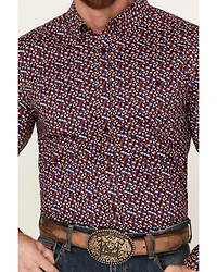 RANK 45® Men's Kendleton Geo Print Long SleeveStretch Button-Down Shirt