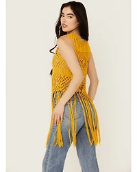 Rock & Roll Denim Women's Crochet Vest