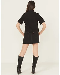 Levi's Women's Moto Icon Zipper Front Denim Mini Skirt
