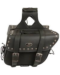 Milwaukee Leather Medium Zip-Off Slanted Throw Over Studded Saddle Bag