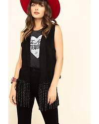 Vocal Women's Studded Fringe Vest