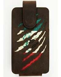 Cody James Men's Scratch Mexican Flag Cell Phone Holder Clip-On Case