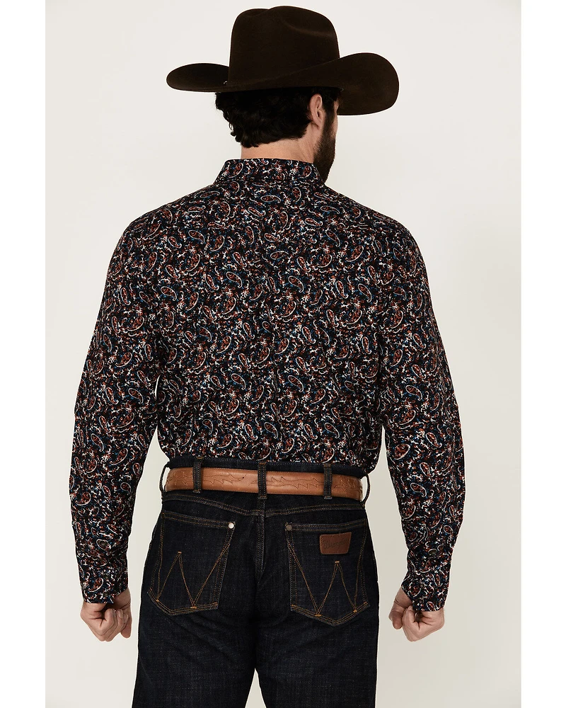Cody James Men's Take Flight Paisley Print Long Sleeve Snap Western Shirt
