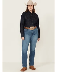 Ariat Women's Medium Wash Perfect Rise Clover Straight Jeans - Plus