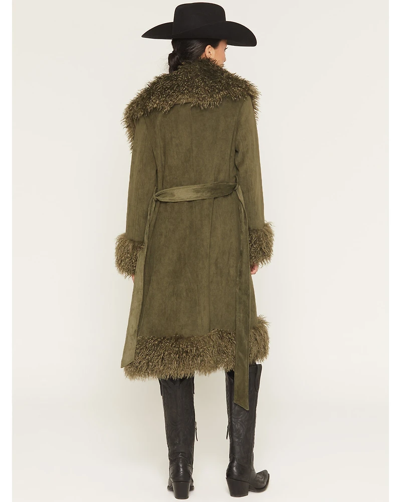 Azalea Wang Women's Gilda Faux Suede Coat