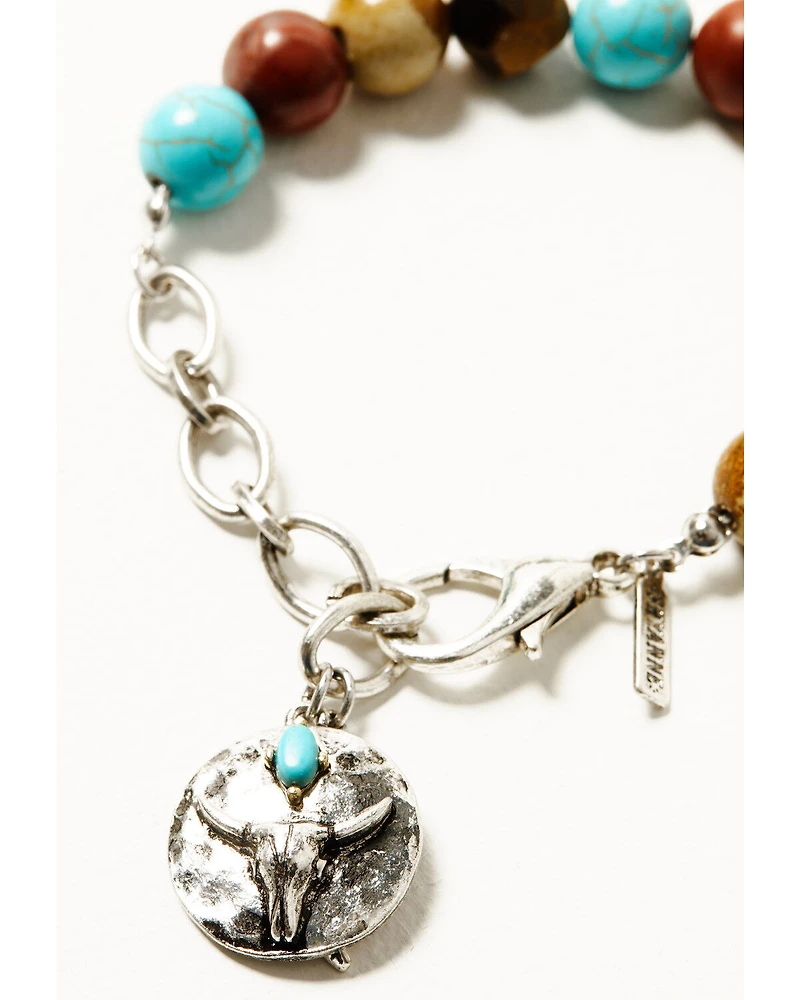 Shyanne Women's Americana Longhorn Medallion Bracelet