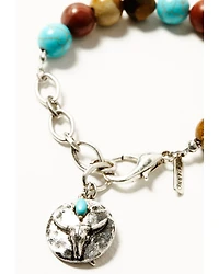 Shyanne Women's Americana Longhorn Medallion Bracelet