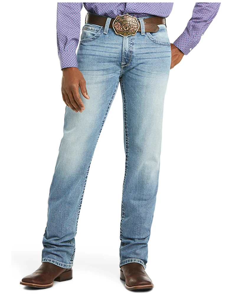 Ariat Men's M2 Stirling Light Wash Relaxed Fit Stretch Bootcut Denim Jeans