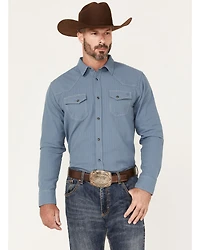 Blue Ranchwear Men's Ticking Stripe Snap Western Workshirt