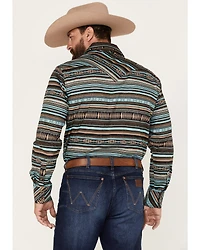 Rock & Roll Denim Men's Southwestern Stretch Long Sleeve Snap Shirt