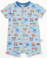 Rugged Bear Infant Boys' Construction Print Onesie