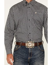 Cinch Men's Geo Print Long Sleeve Button-Down Stretch Western Shirt