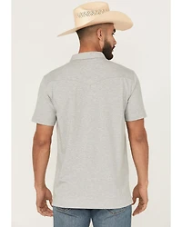 Ariat Men's Retro Solid Short Sleeve Snap Stretch Polo Shirt