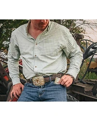 Montana Silversmiths Class Act Two Tone Belt Buckle with Longhorn