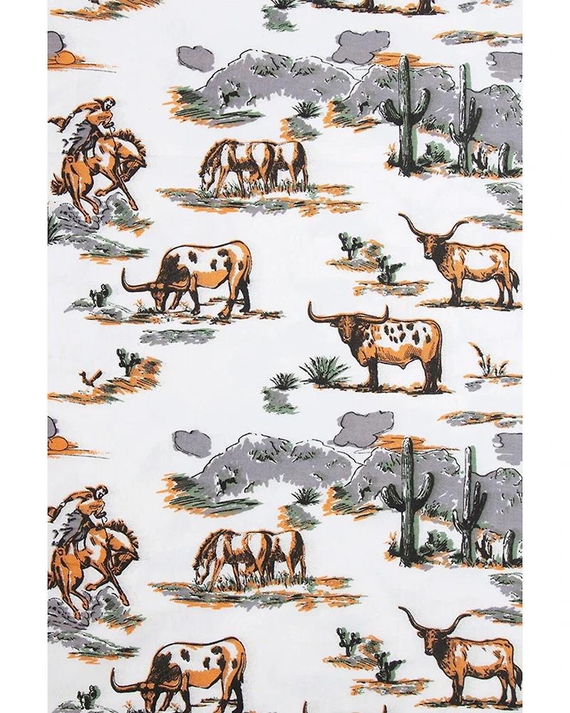 HiEnd Accents 200TC Cotton Ranch Life 3 Piece Sheet Set - Twin Size