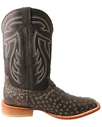 Twistex X Men's Ruff Stock Fill-Quill Ostrich Vamp Exotic Western Boot - Broad Square Toe